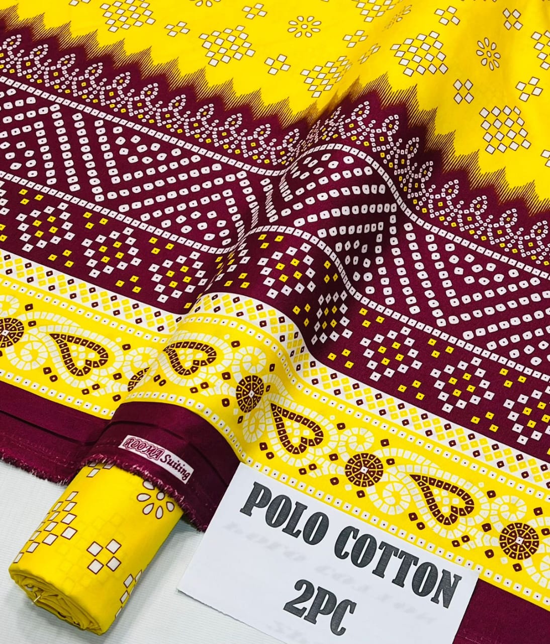 Polo Cotton two piece unstitched suit - pc-3478